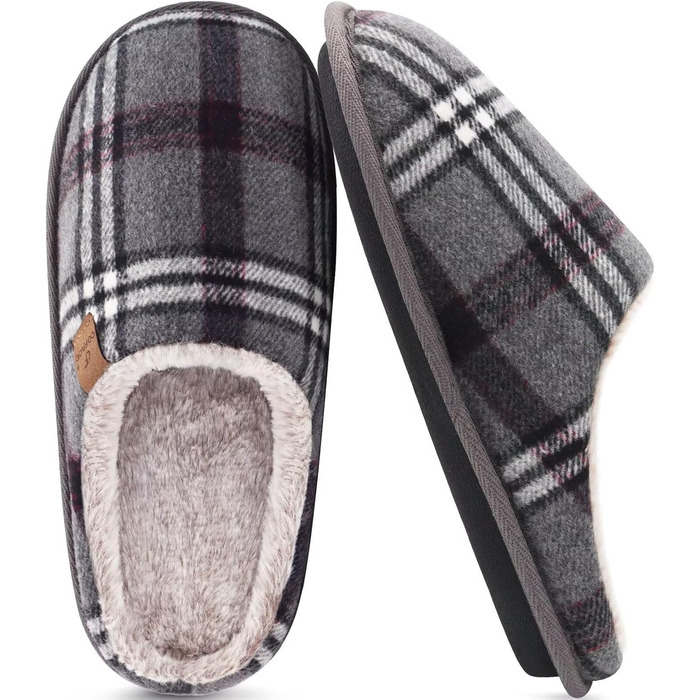 Чоловічі тапочки COFACE з піною для відпочинку, теплі, з вовняної тканини, плюшеві, з гумовою підошвою, розмір 40-49, сірі