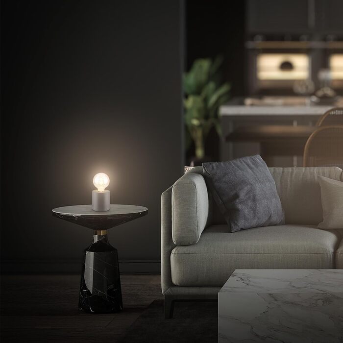 BRILONER Настільна лампа міні, ретро, вінтаж, кераміка, антрацит. Настільна лампа для спальні, кабінету, вітальні. E27, 10W, 10x9 см