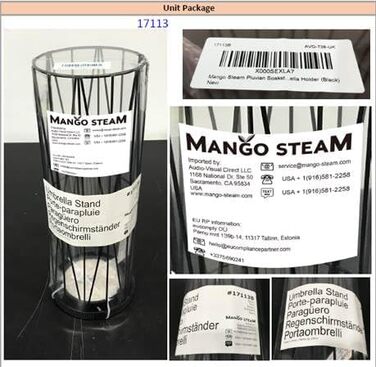 Тримач для парасольок Mango Steam Pluvian™ Soakstone™ багаторазовий, золотого кольору (Regular)