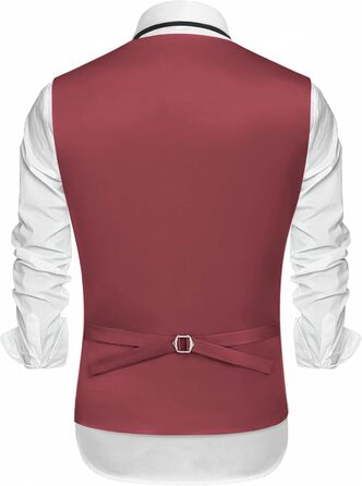 Жилет чоловічий COOFANDY, підходить для піджака, стильний, колір лосось (XXL, Червоний/Подорож, однотонний (Getaway Solids))