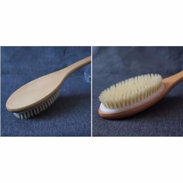 Lady Badebürsten with long handle, boar bristles, men's and women's bath body brushes, bath scrubbers, back brush, bath brushes for showering and bathing