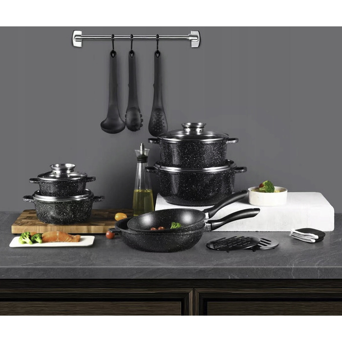 Набір кастрюль KlönBerg KB-4026, 17 предметів