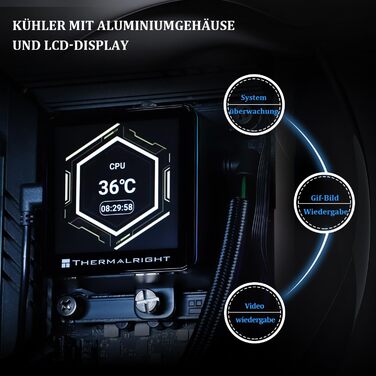 Thermalright Frozen Vision 240 Black - Смарт-система водяного охолодження з LCD-дисплеєм