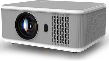 Портативний проєктор Mini Beamer 4K/1080p з Wi-Fi 6 та Bluetooth 5.4. Підтримка Auto Keystone, 200-дюймовий екран, сумісний з ноутбуками, смартфонами та TV (сірий)