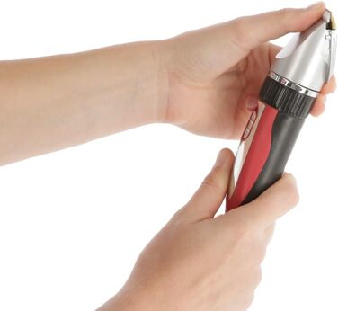 Акумуляторна машинка для стрижки Kerbl Sonic з аксесуарами, червона та срібна