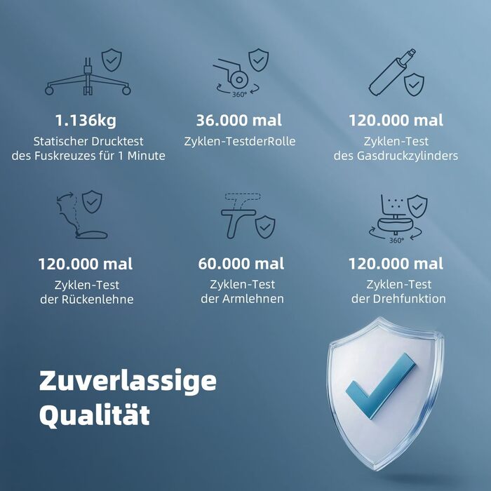 Офісний крісло з підголівником та підтримкою попереку, ергономічне, з регульованим нахилом до 130°, з відкидними підлокітниками, поворотне, 150 кг (Чорний, Модель Ⅱ)
