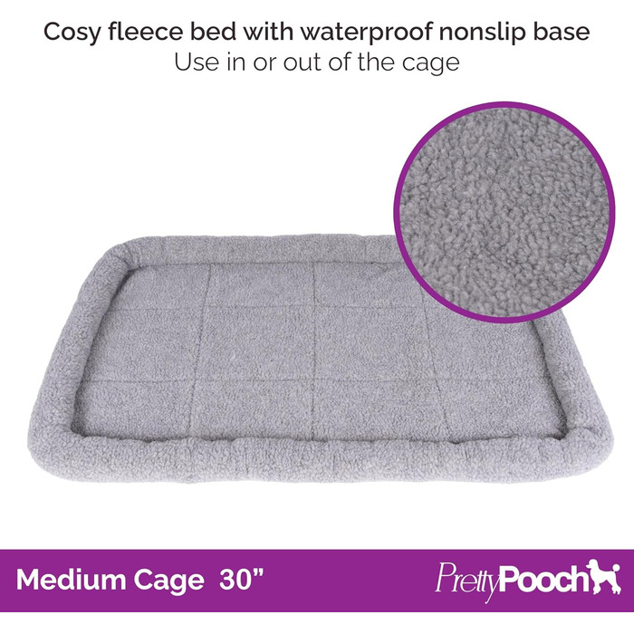 Клітка для собак та котів Pretty Pooch, розмір M, металева, складається, з лотком, двоє дверей та ліжком