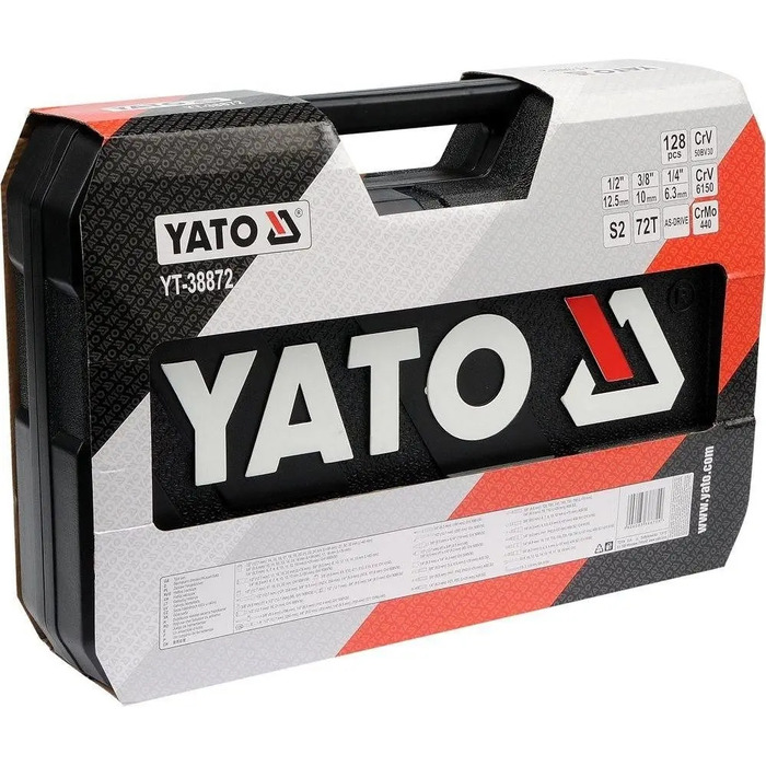 Набір торцевих ключів YATO YT-38872, 128 предметів