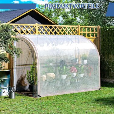 Waterproof Tarpaulin with Grommets - Transparent Sheet 2x3m, Clear Tarp for Outdoor Use Plants Greenhouse Garden Furniture Pet Hutch Roof