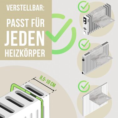 Cat Bed for Radiators incl. 5 Matatabi Sticks | COZY RADIATOR BED | Suitable for all radiators | Cat hammock for radiators | Free from harmful substances | with removable insert (Light - Grey)