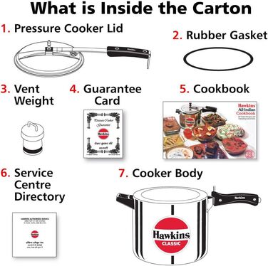 Скороварка Hawkins Classic CL40 з алюмінію, 4 л, компактна, срібна