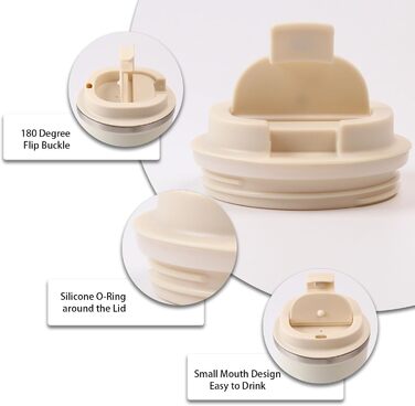 Термокружка з нержавіючої сталі SUNTQ - 510 мл, з подвійними стінками, ізольована, з кришкою, багаторазова (чорна)
