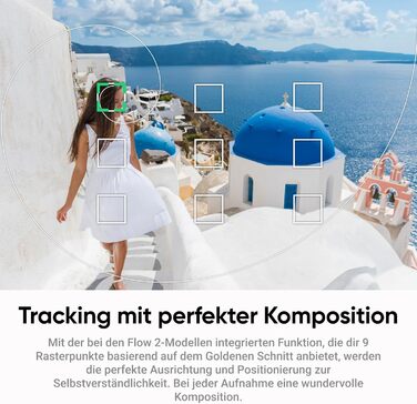 Insta360 Flow 2 Gray – Стабілізатор для смартфонів, Gimbal з AI-tracking, вбудований штатив/селфі-стік, пульт дистанційного керування, для iPhone/Android, сірий, Flow 2