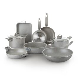 Набір каструль KASANOVA для традиційних плит, антипригарне покриття, набір посуду, здорове, швидке та рівномірне приготування їжі. Виготовлено в Італії (10 предметів)