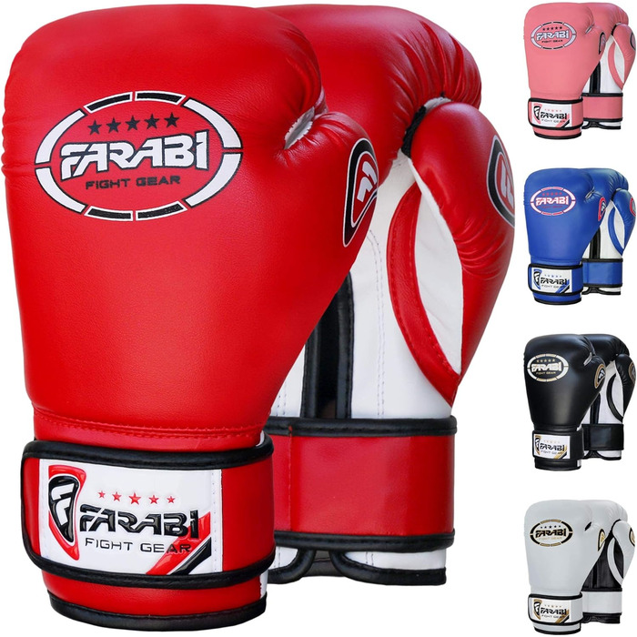 Дитячі боксерські рукавички Farabi Sports 6/8 oz для боксу, ММА, муай-тай, кікбоксингу та спарингу