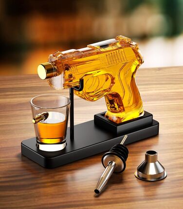 Colleague Mini Whiskey Decanter Set with Glasses for Men, Unique Anniversary Birthday Gift Ideas for Men Dad from Daughter, Cool Military Gift, Cool Liquor Dispenser for Bar Drinking Party