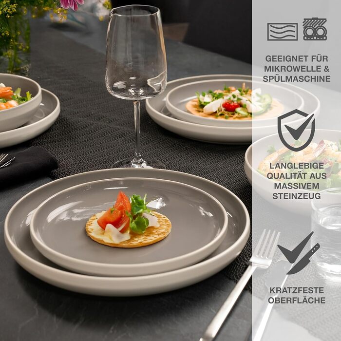 Набір кавових чашок Moritz & Moritz CAVO, 6 шт. (500 мл), кераміка, стильний дизайн з ручкою, для кави, чаю, капучино