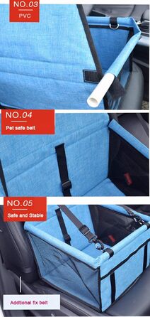 Водонепроникний і дихаючий килимок для тварин у автомобіль GUOYI® - безпечний, двошаровий, потовщений з переносною сумкою та подушкою (Чорний попіл)