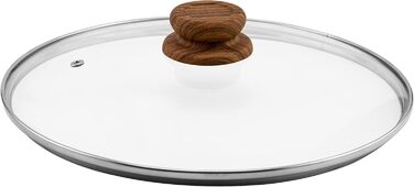 Сковорода Livington Copper & Stone 28 см з кришкою - індукційна, антипригарна, для всіх плит. Сковорода для смаження без олії