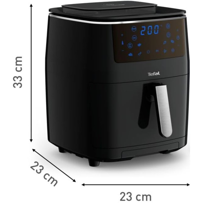 Аерофритюрниця Tefal FW2018 Easy Fry Grill & Steam 3-в-1: аерофритюрниця, гриль і пароварка, 7 програм, 6,5 л, енергозберігаюча, без олії, чорна, XXL – здорова кухня