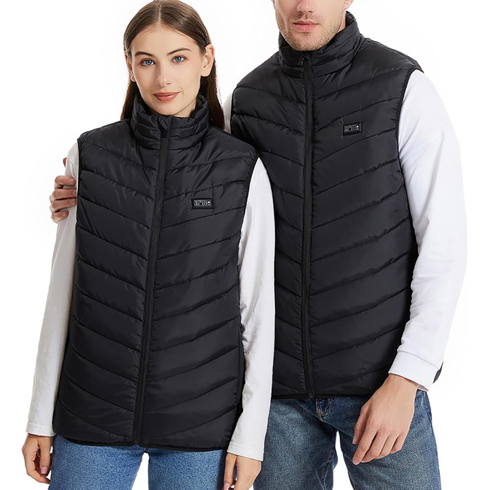 Електрична гріюча жилетка для жінок та чоловіків, USB, чорний, S-5XL