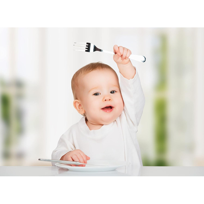 Дитячий столовий прилад Kinderbesteck з гравіюванням імені/мотива 'Teddy Bärchen' (ведмедик), 1 або 4 шт. у наборі, з нержавіючої сталі, гравіювання стильною літерою