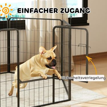 Клітка для собак PawHut 6-секційна, 160 x 80 x 80 см, для собак, котів, цуценят, для дому та вулиці