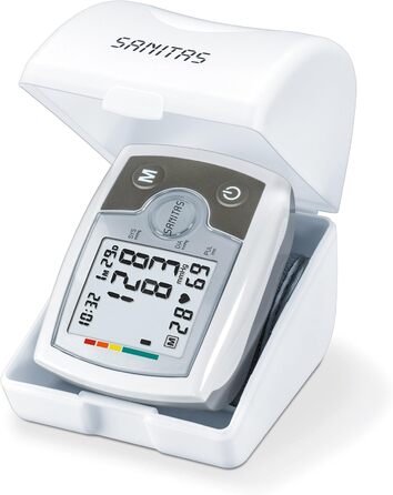 Тонометр Sanitas 651.21 SBM 03 на зап'ястя, пам'ять на 60 значень, діапазон манжети 14-19,50 см