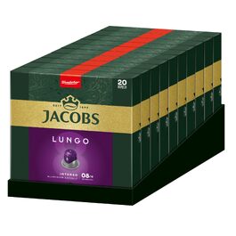 Кавові капсули Jacobs Lungo Intenso для Nespresso, інтенсивність 8/12, мегапакет XXL (200 капсул)
