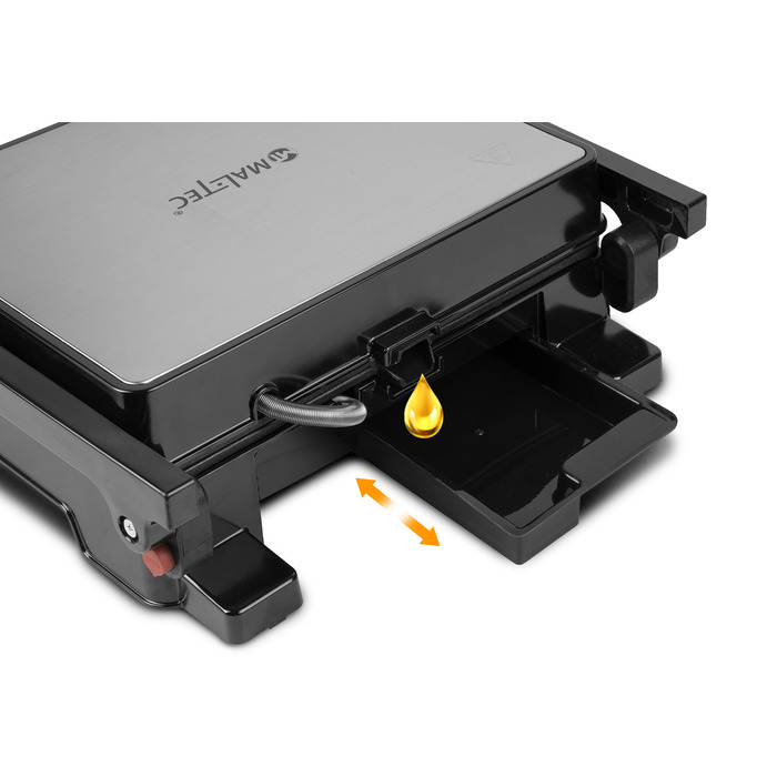 Електричний гриль-тостер розкладний для паніні та сендвічів, 2500 Вт, з таймером