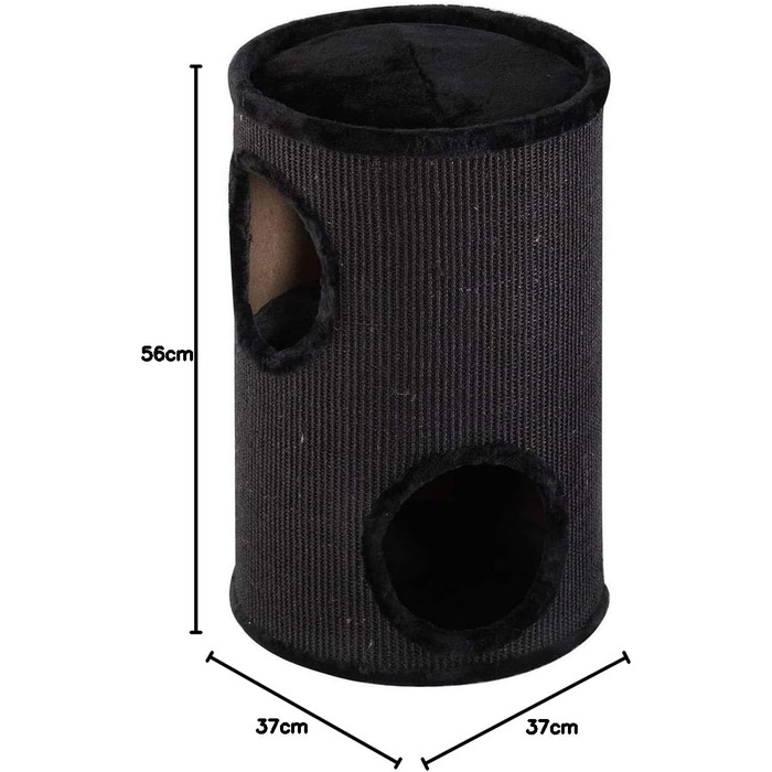 Кігтеточка Europet Bernina Trend Everlast Tower, чорна, 37x37x56 см