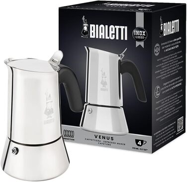 Кавомашина Bialetti Venus Induction - 4 чашки, нержавіюча сталь, срібна