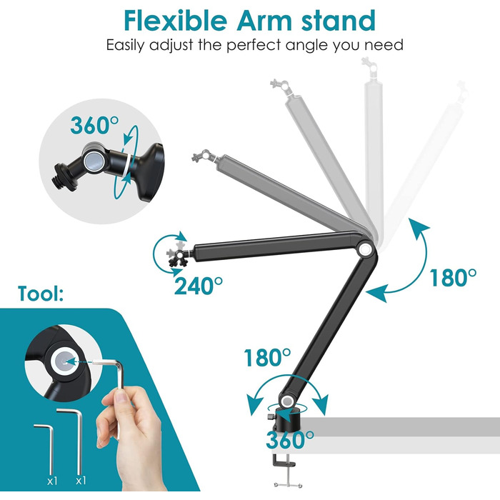 Кріплення для мікрофона YOUSHARES A-Universal (сумісний з Seiren Mini, V3 Mini/Chroma, Razer Seiren V2 X/Pro, Seiren X)