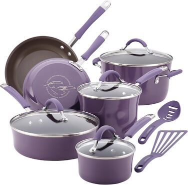 Набір посуду Rachael Ray Cucina Nonstick, 12 предметів, лавандовий