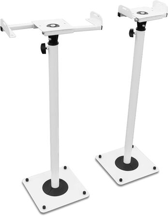Металеві підставки для колонок (2 шт) - регульовані, з кабельною організацією, білий, модель BS16W