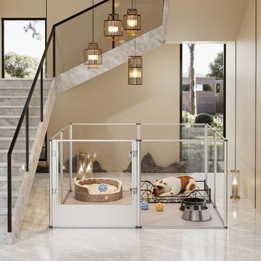 Клітка для собак BingoPaw: простора клітка-вольєр 120x120x61 см з дверцятами та водонепроникним дном, 8-секційна, 60 см висота, для квартири