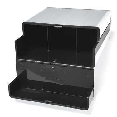 Металеве тютюнопакувальник для 40 сигарет, великий, з магнітною кришкою, сигаретна коробка XXL, для жінок та чоловіків (срібний)