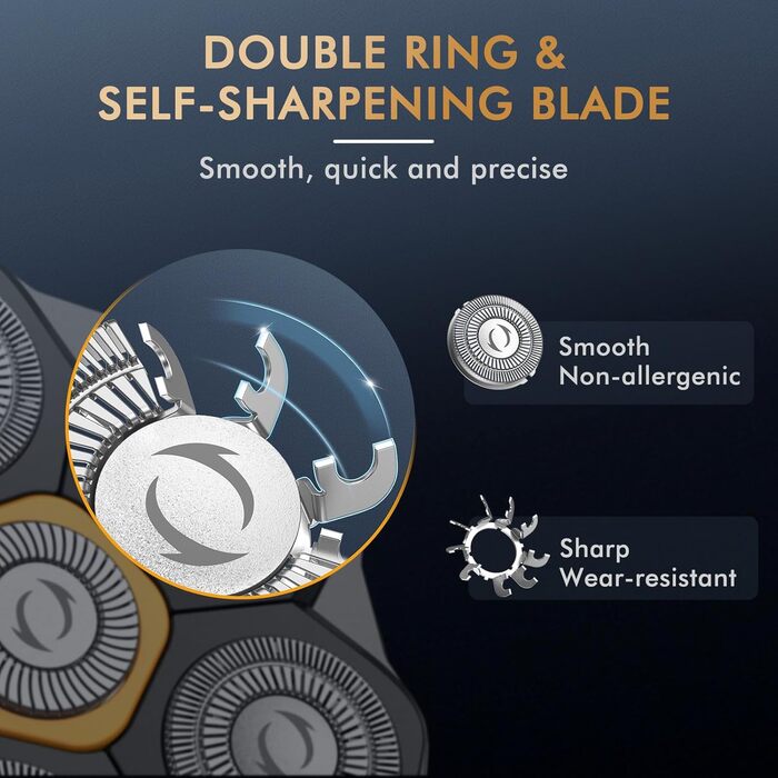 Електричний голчастий стайлер для голови Kibiy з 6 магнітними головками, IPX7 водонепроникний, LED-дисплей, зарядка Type-C, неслизький дизайн