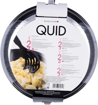 Quid Gastro Double Omelette Pan 24 cm Aluminum Printed, Metal, Black (26CM)
