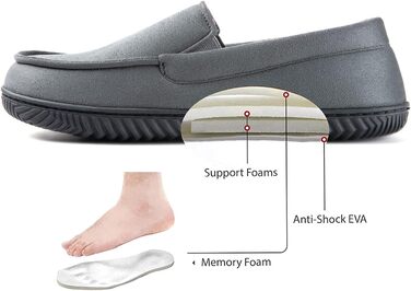 Чоловічі домашні тапочки RockDove Alexander з дихаючим фетровим підкладкою та антиковзкою підошвою з піни EVA, 42 EU, Колір: Вугільний