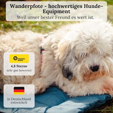 Килимок для собак Wanderpfote, 75 x 50 см, ортопедичний, вологостійкий, синій (M)