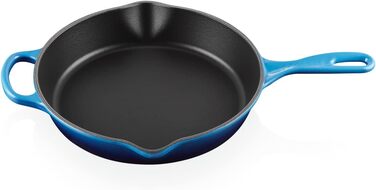 Сковорода Le Creuset Signature 26 см, чавунна, висока, для смаження та сервірування, універсальна для всіх плит і духовок, 2 л, колір Azure