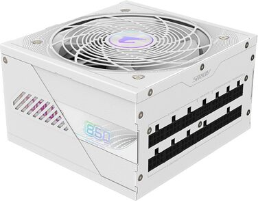 Блок живлення GIGABYTE AORUS Elite P850W Ice 850W, PCIe 5.0, 80 Plus Platinum, повністю модульний, ATX 3.0, білий