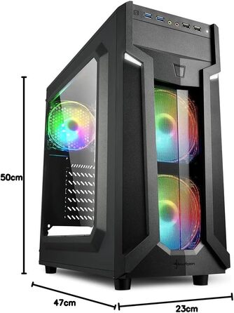 Корпус ПК Sharkoon VG6-W RGB - ігровий, з підсвічуванням RGB