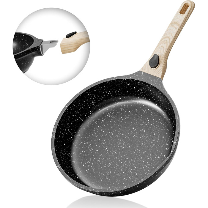 Сковорода RIOVARM 30 см з нержавіючої сталі з антипригарним покриттям для індукційних плит, вок, універсальна, для всіх плит, сумісна з духовкою, миюча в посудомийній машині, тришарова структура, з ручкою з нержавіючої сталі