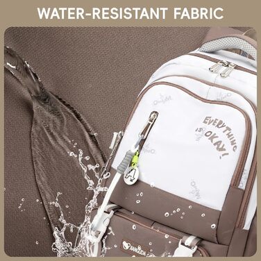 Шкільний рюкзак для підлітків, 36L, для дівчаток 3-9 класів, великий, стильний, для ноутбука 16 дюймів, підходить для валізи (колір: коричневий)