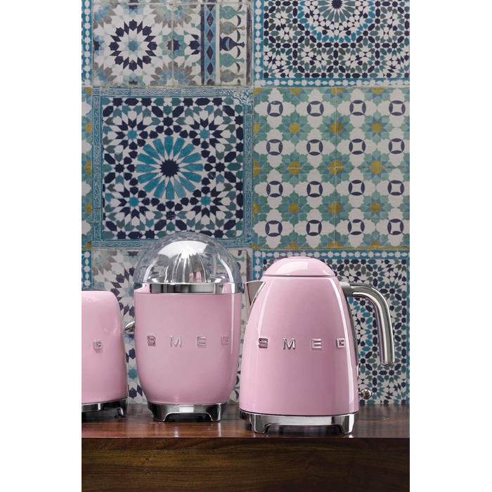 Smeg KLF04PKEU Kettle, 2400W, Metal, 1.7 liters, Pastel Pink Rose