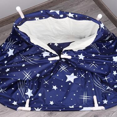 Foldable Bathtub for Adults, 132 x 68 x 47 cm, Steam Bucket for Sauna, Shower, and Ice Bath, Portable, Non-Inflatable (Blue)