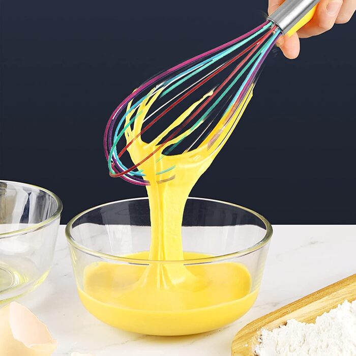 Набір силіконових вінчиків (2 шт.) для кухні: вінчики для збивання, перемішування, приготування випічки