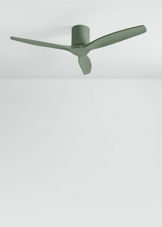 Вентилятор стельовий WINDCALM M з підсвіткою, Wi-Fi, пульт, 40W, Ø132см, 3 режими світла, таймер, літній/зимовий режим, шавковий зелений